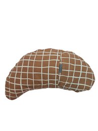 Cuscino per gravidanza Bellydrop con griglia color cammello