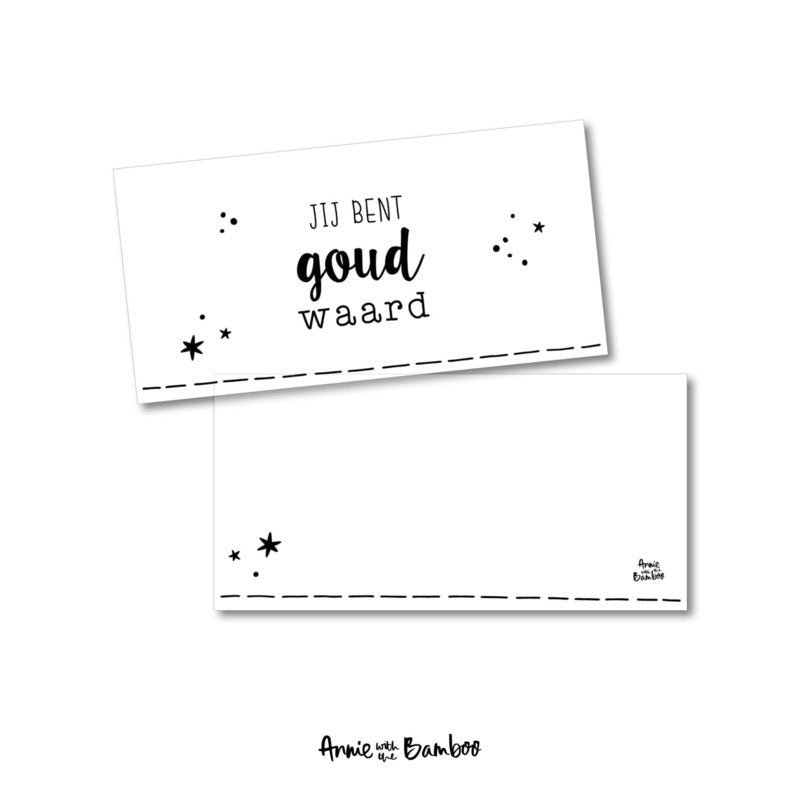 Geschenk-Top-Karte – Du bist Gold wert