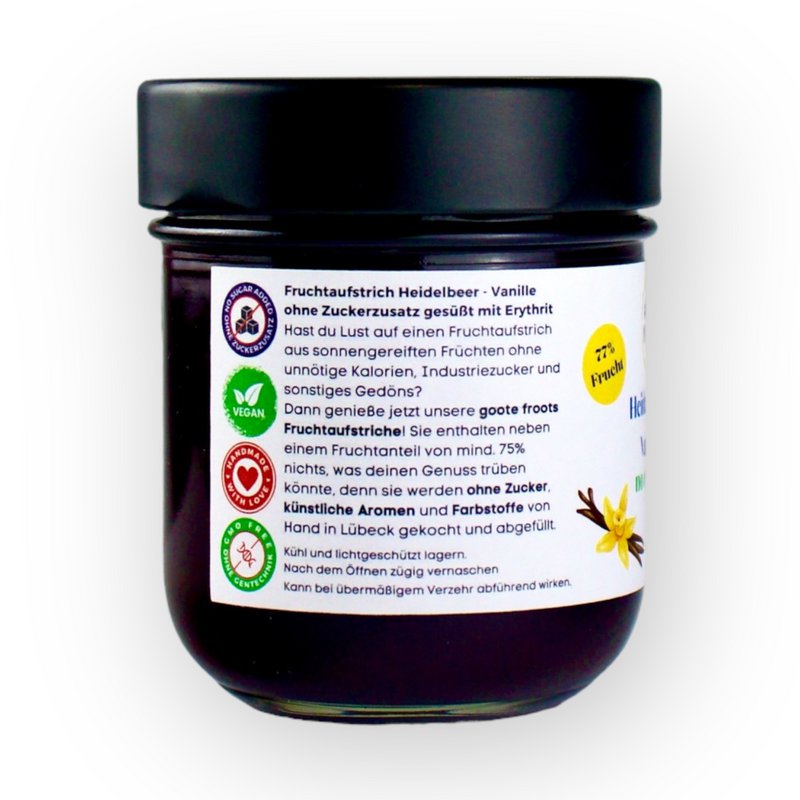 Fruit spread SUGAR-FREE blueberry vanilla 77% fruits