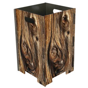 Wooden trash bin