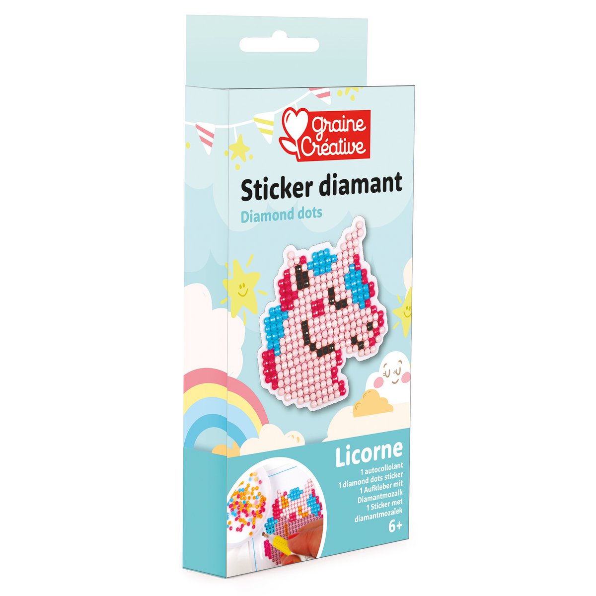 KIT DIAMOND MOSAIK – AUFKLEBER EINHORN