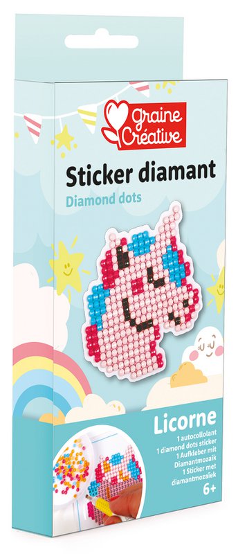 KIT DIAMOND MOSAIK – AUFKLEBER EINHORN