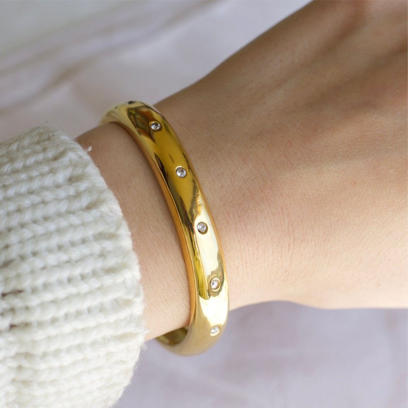 Ann - Bracciale Polsino Con Pietre