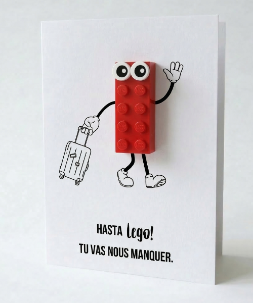 Carte postale Hasta Lego – Brique de construction LEGO