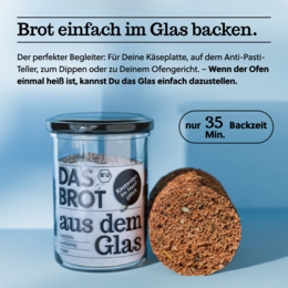Nachfüller für Bio-Brotbackmischung im Glas "Kastanien im Hanfglück" (600 g)
