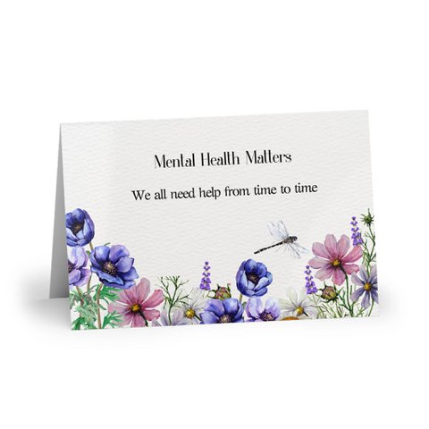 Canada - Watercolor "Need Help" Mental Health Matters Art Print
