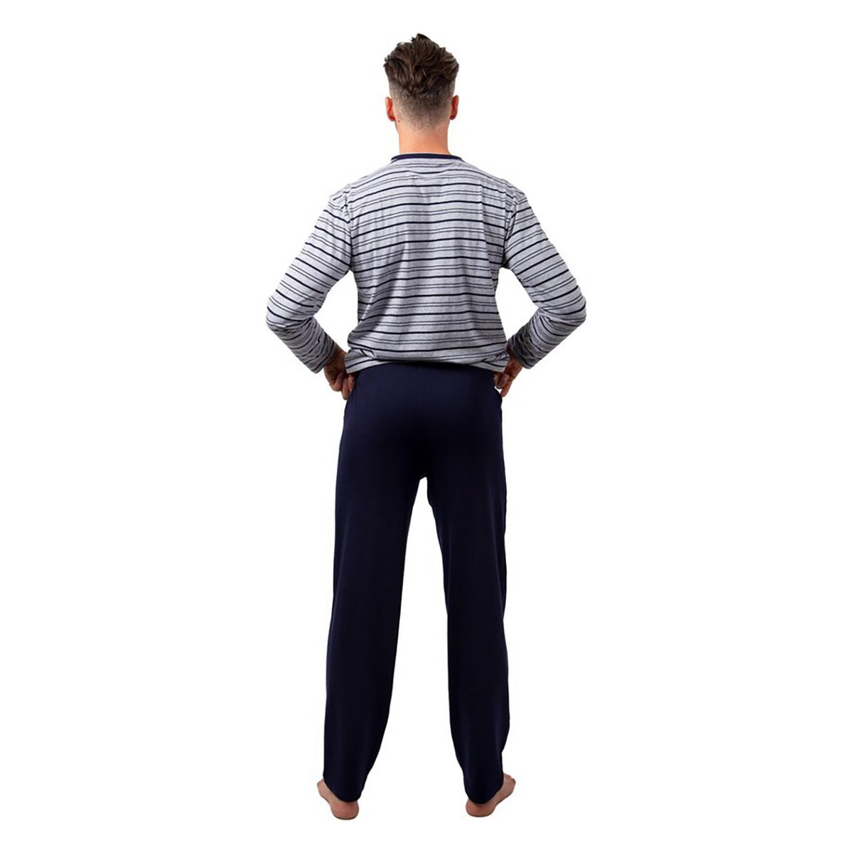 Men's Pyjama Set - Long Sleeve - Grey