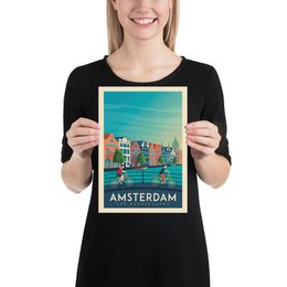 Vintage Amsterdam plakat | Plakat By Amsterdam Holland
