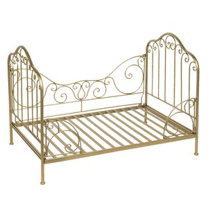 Dog basket 80x53x58 cm golden iron dog bed