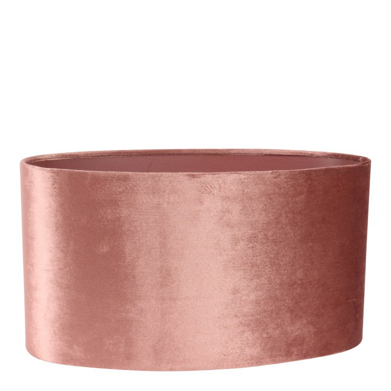 Abat-jour 40 cm - Ovale - Rose - Tissu