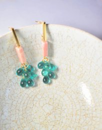 Boucles d'oreilles en verre à bulles