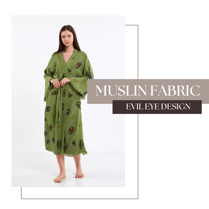 Evil Eye Bathrobe - Shawl Neck