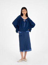 Kleine blaue Bluse