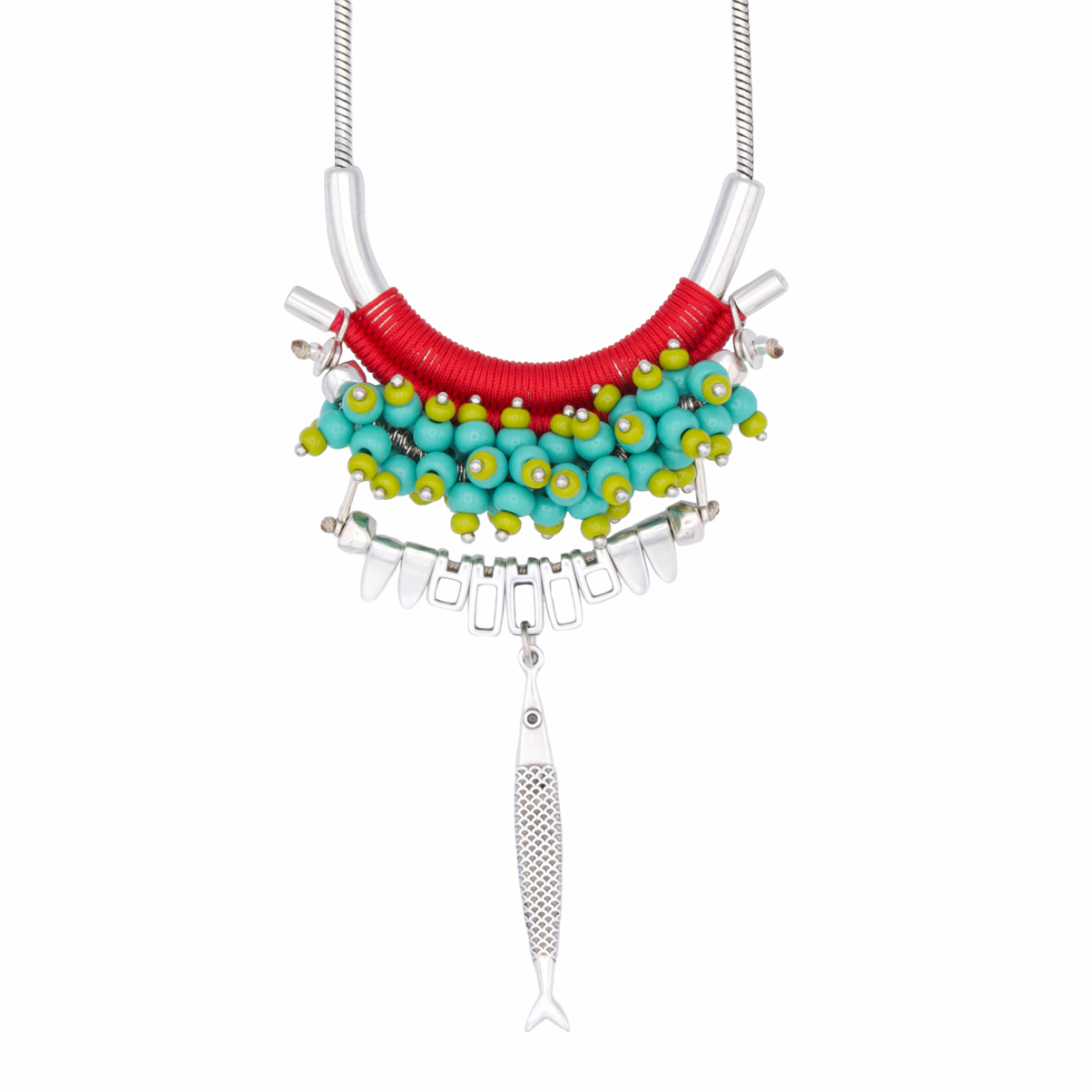 SANTA MARTA TAGANGA collana colorata con pendente a forma di pesce