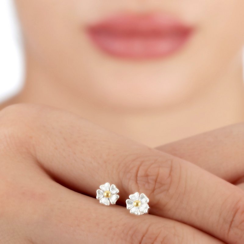 Buttercup Mini Stud Earrings - 925 Sterling Silver - OHR925-44