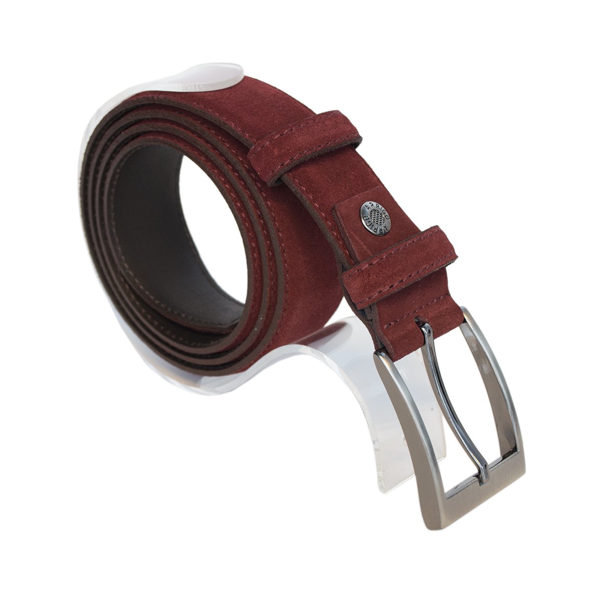 Suede Belt Men Light Brown - Suede Belt Women Light Brown - 3.5 cm Wide
