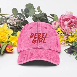 Gorra vintage REBEL GIRL Gorra vintage de sarga de algodón