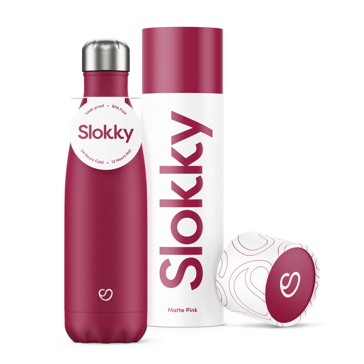 Slokky Matte Pink Bottle - 500ml