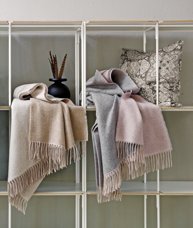 Plaid ALASSIO poudre d'argent