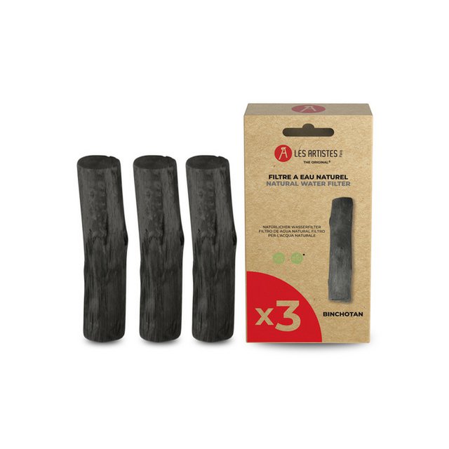 Filtre à eau charbon LAP lot de 3 pièces Binchotan