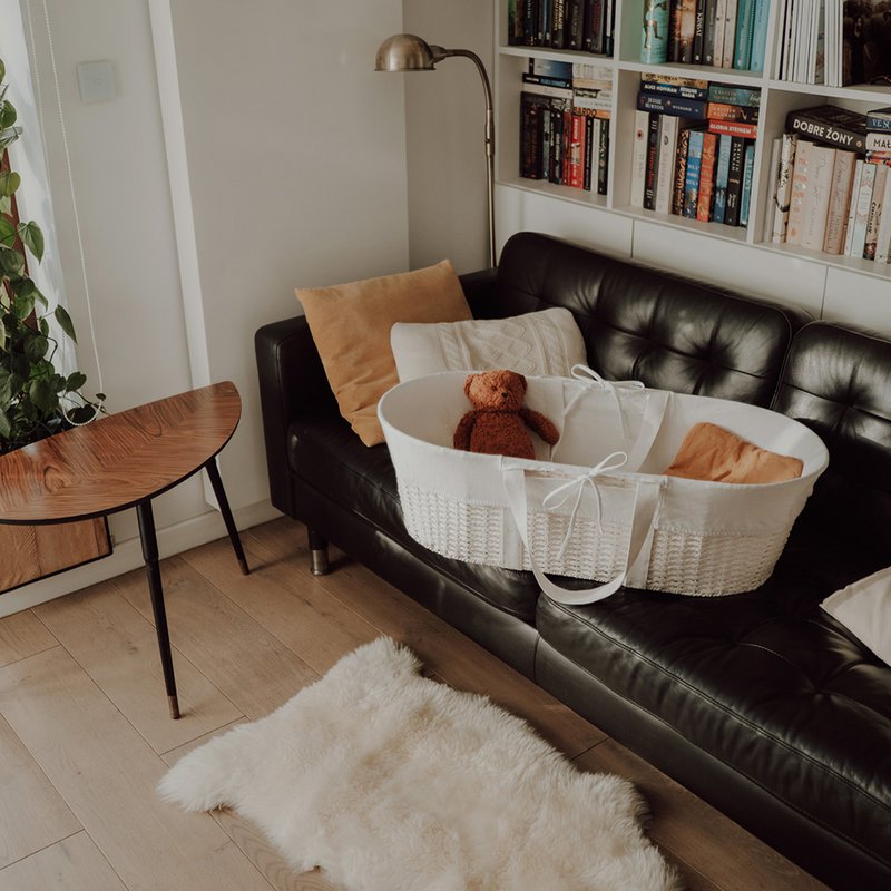 Moses kurv Cover - Hvid