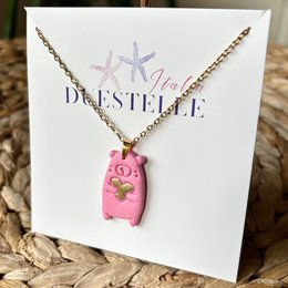 BEAR HUG – Little Girl Necklace with Gold Teddy Bear