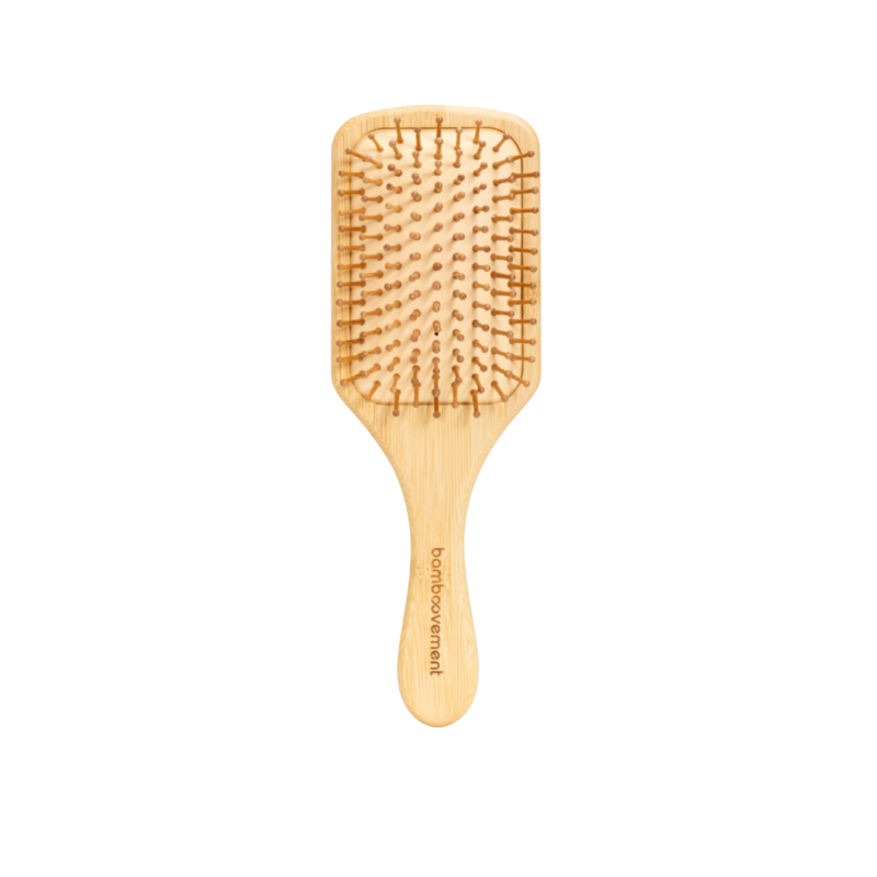 Bambus paddle hårbørste | Plastfri | Vegansk