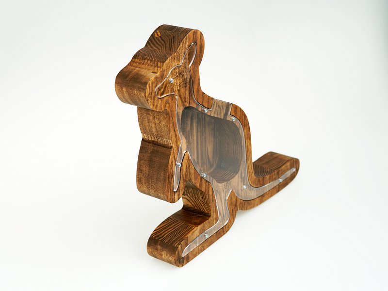 Piggy Bank Kangaroo Braune Farbe