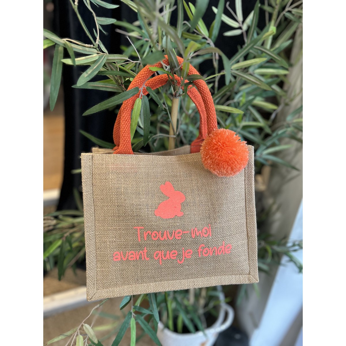 Mini jute shopping bags - Easter collection