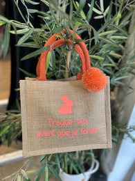 Mini jute shopping bags - Easter collection