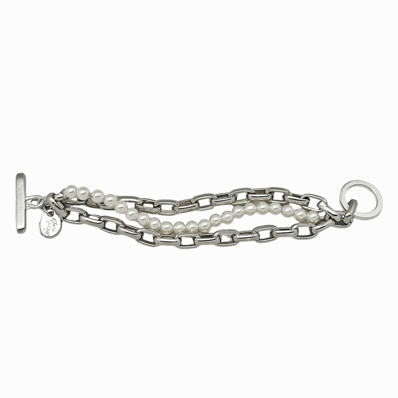 Parelarmband en 3-lijns ketting in zilver