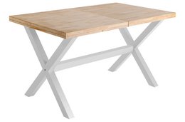 TAVOLO DA PRANZO ALLUNGABILE X-LOFT 140 - 180 - 220 x 90 CM ROVERE NORDISH / BIANCO. OK1374 (8472)