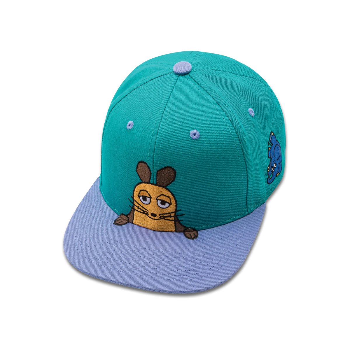 koaa – souris, éléphant et canard « The Crew » – snapback turquoise/bleu