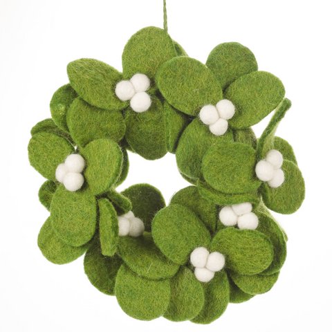 Handgemachte Filz Fair tade Mistel Mini Kranz Weihnachtsdekoration