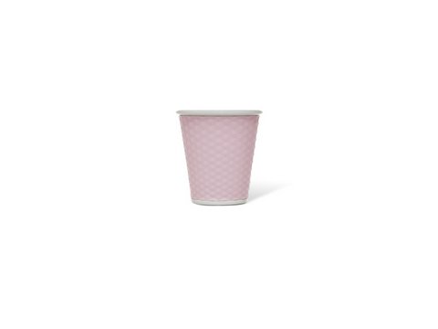 Porcelain cup LAP 180ml with silicon. grip honeycomb Pink