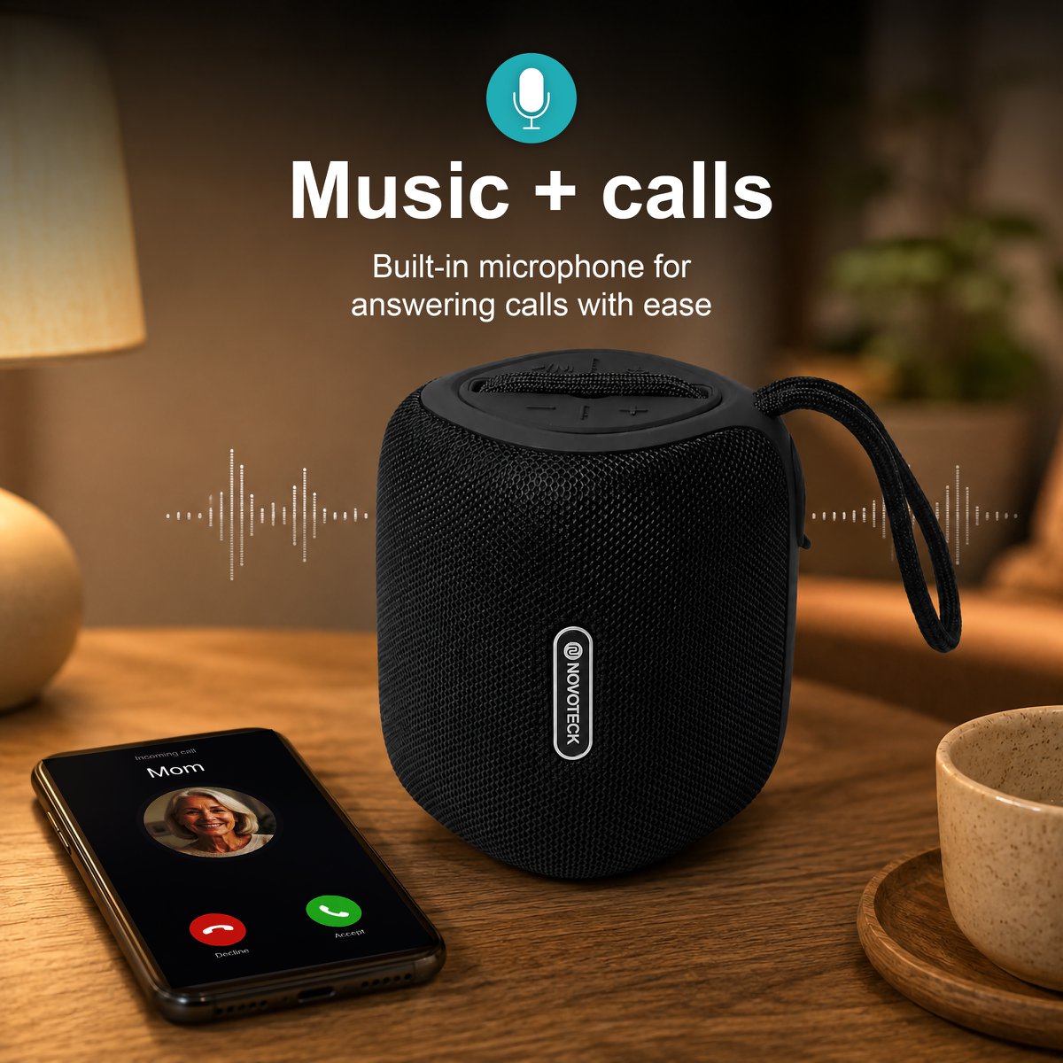 Altavoz Bluetooth portátil XB-009: negro, libertad inalámbrica y diseño práctico para el día a día