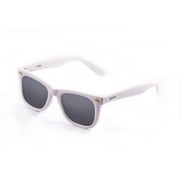 Stylish white sunglasses with dark lenses. Rectangular frame shape. Suitable for casual and formal wear.