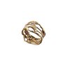 Verstellbarer Ring aus patinierter Bronze – organisch durchbrochen