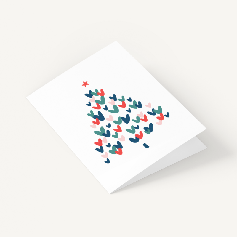 Eco Greeting Card — Heartwarming Christmas Tree