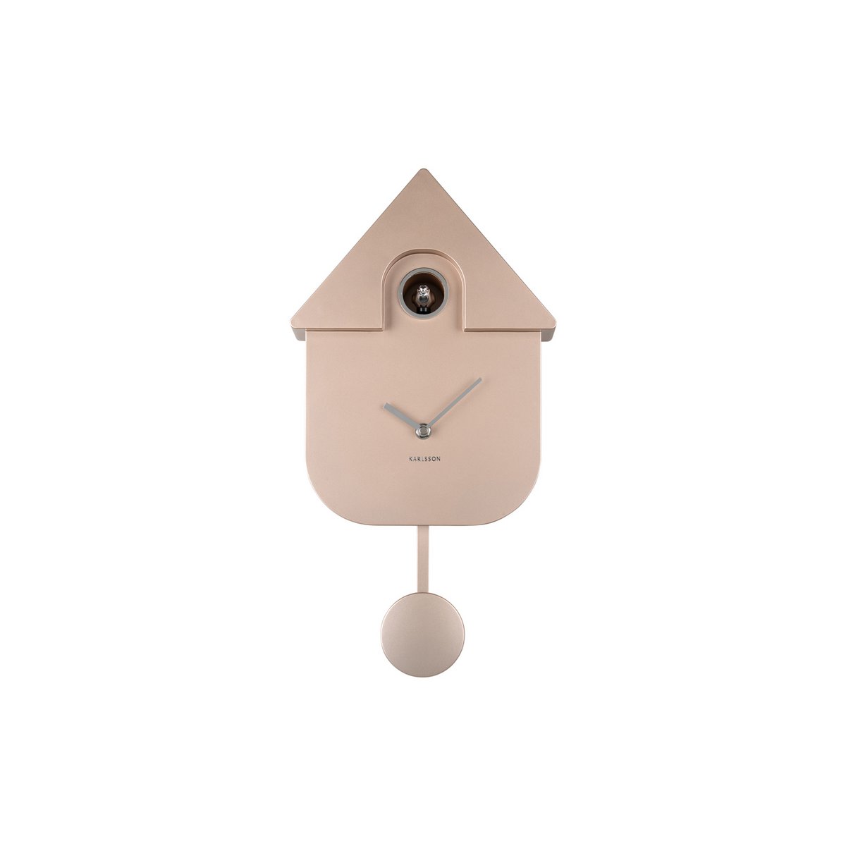 Wall Clock Modern Cuckoo Metallic