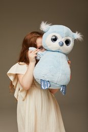Jouet doux, Fluffies - Fluffy the Blue Owlet (23 cm)