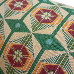 Coussin NIN-NIT Classique Nature Diamant XL | 100% coton tissé | coussin décoratif à imprimé floral | vert| orange | marron | beige | rouge | bleu | multicolore | 90x35cm