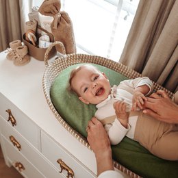 Aankleedkussenhoes badstof Olive Green