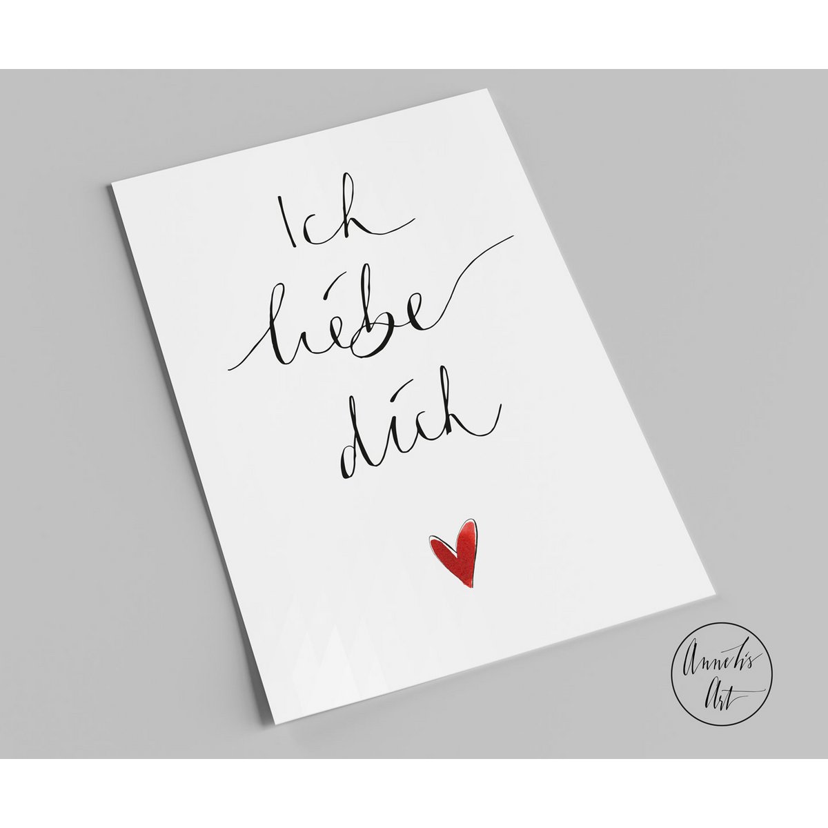Postcard | I love you | love card with heart