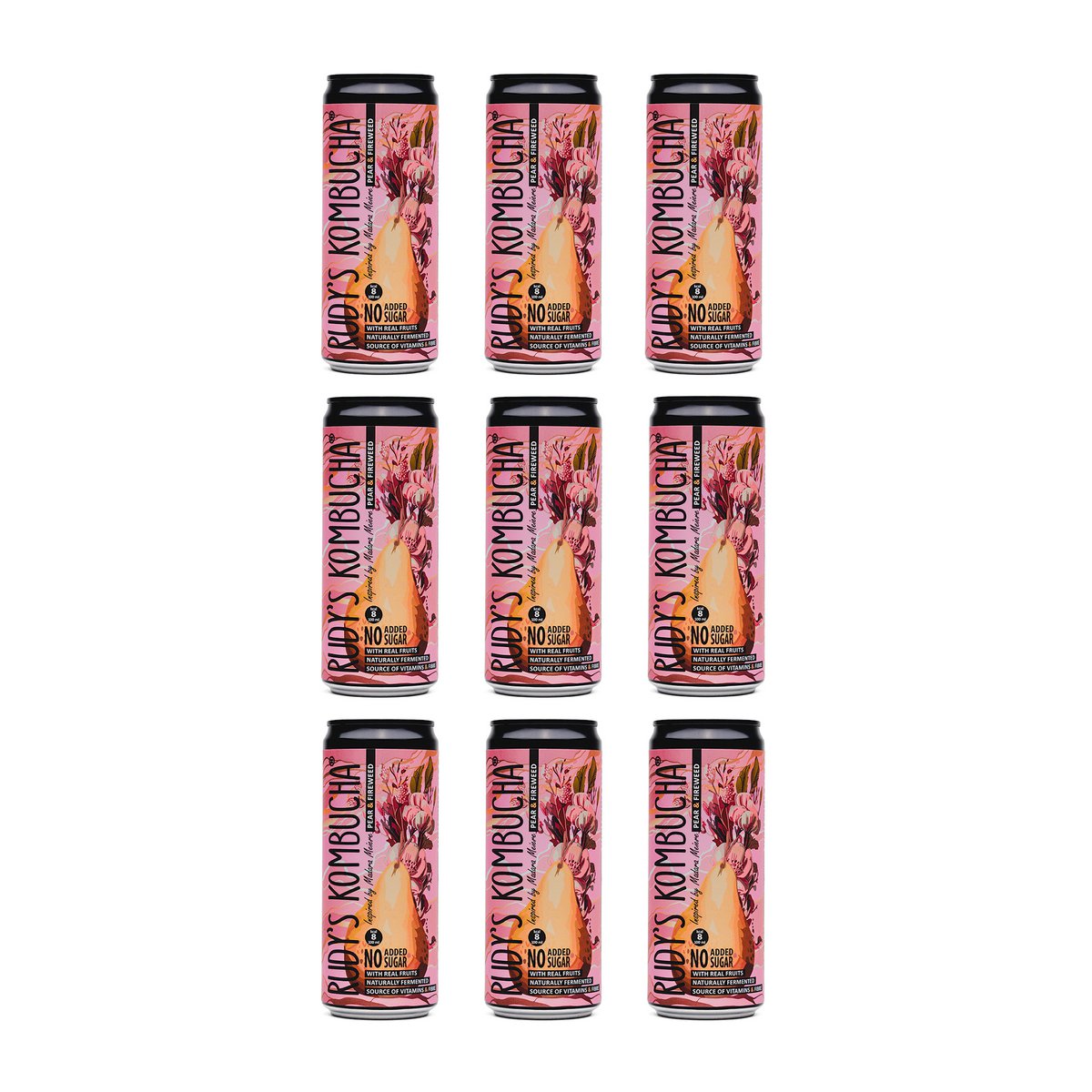 Rudys Alive Pear Kombucha (24x330ml)