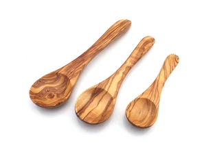 Spoon 10/12/14 cm handmade from olive wood