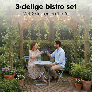Garden bistro set Laurence Light blue