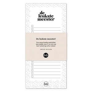 Notepad | To do's | The nicest master