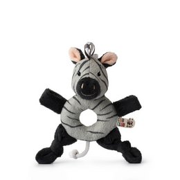 HC3 WWF Cub Club - Grå Zebra plys rangle (med klokker) - 15 cm