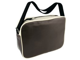 Volkswagen VW T1 Bus Shoulder Bag Landscape - Front/Brown